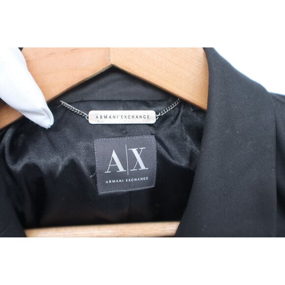 Armani Exchange Womens Black Single-Button Blazer Jacket With Front Pockets - Picture 2 of 13